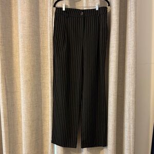 Black Pinstripe Pants